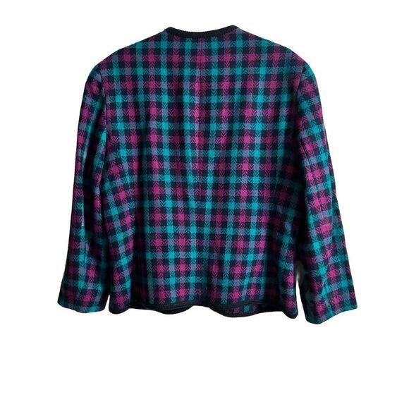 Pendleton Woolen Mills Pure Virgin Wool Blazer Jacket Women’s 14 Multicolor EUC - Picture 2 of 9